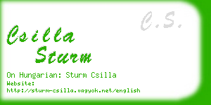 csilla sturm business card